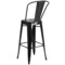 Emma and Oliver Commercial Grade 4 Pack 30" High Metal Indoor-Outdoor Barstool with Back